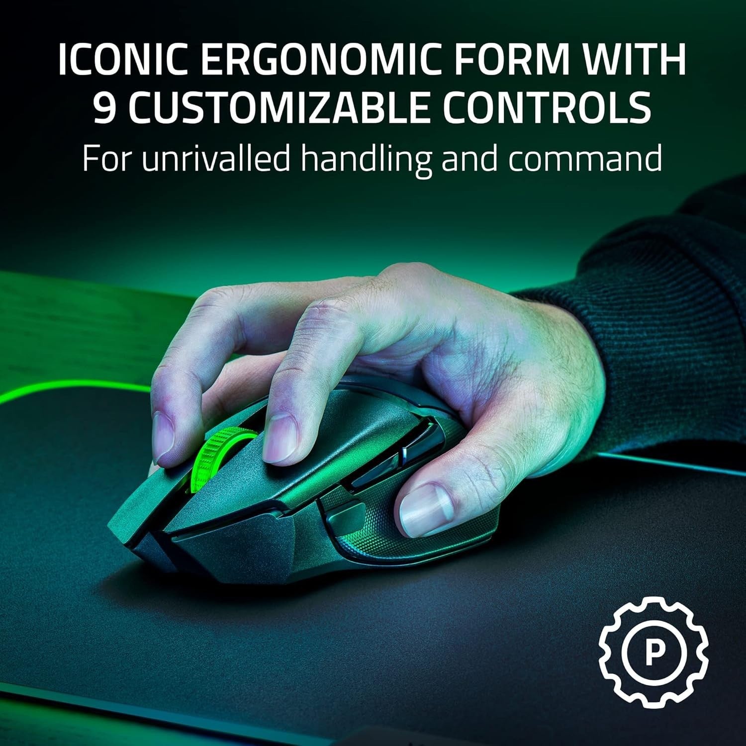 Pro Wireless Gaming Mouse 18K DPI RGB Silent Clicks Ergonomic FPS MMO