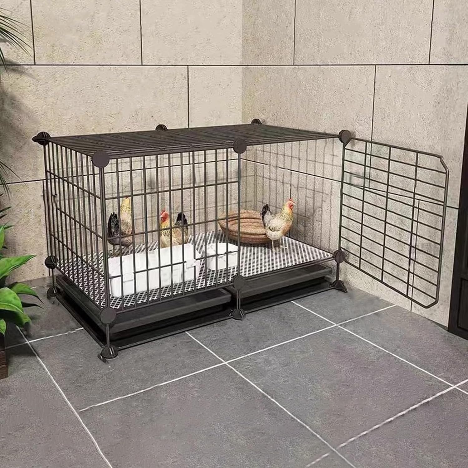 Large DIY Chicken Coop Cage Indoor Outdoor with Pull Out Tray