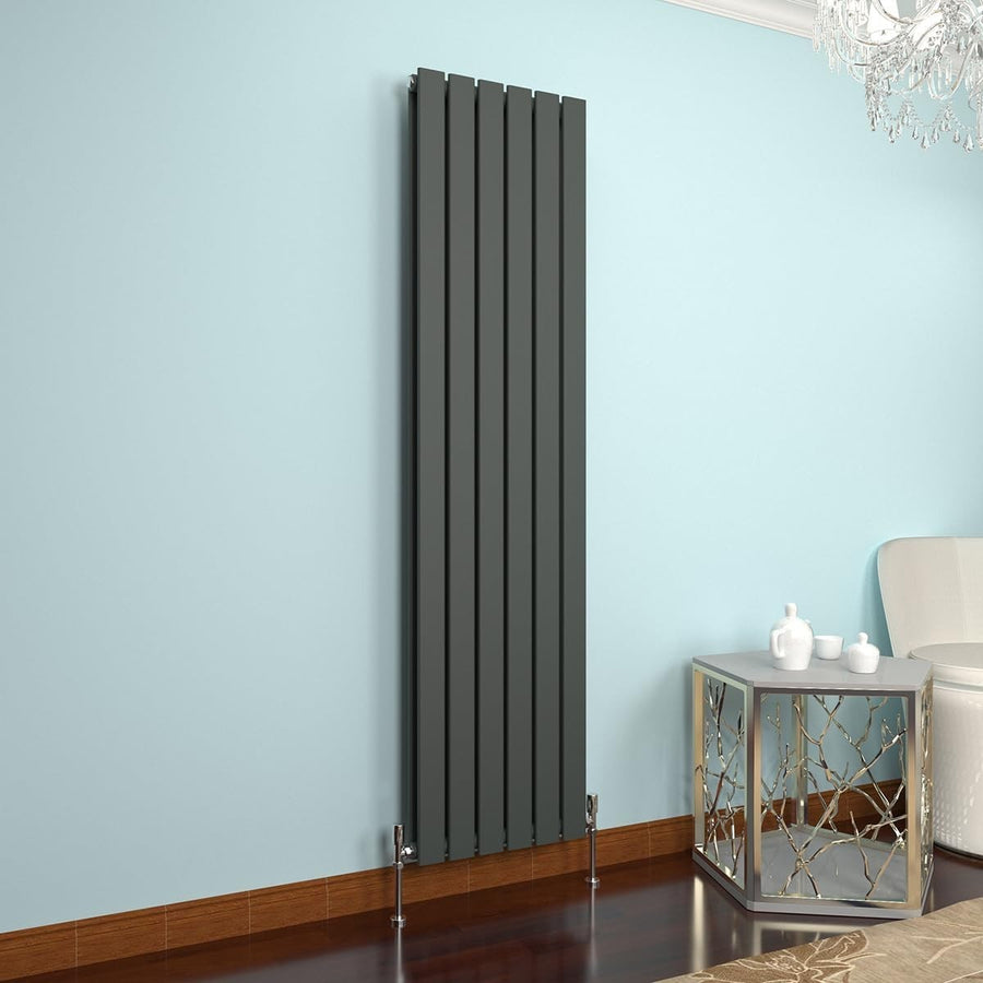 Vertical Radiator Anthracite 1800x408mm Double Modern Central Heating