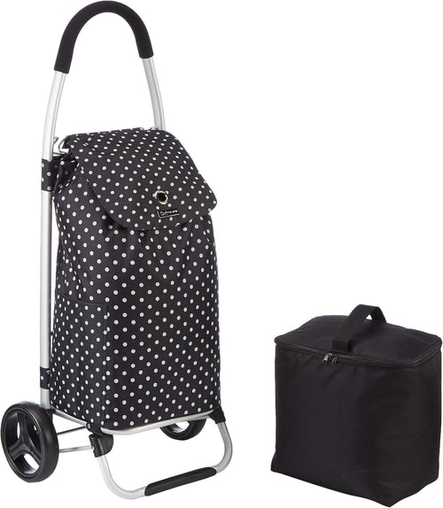 Foldable Shopping Trolley with Removable Cool Bag 15kg Wheels Cart
