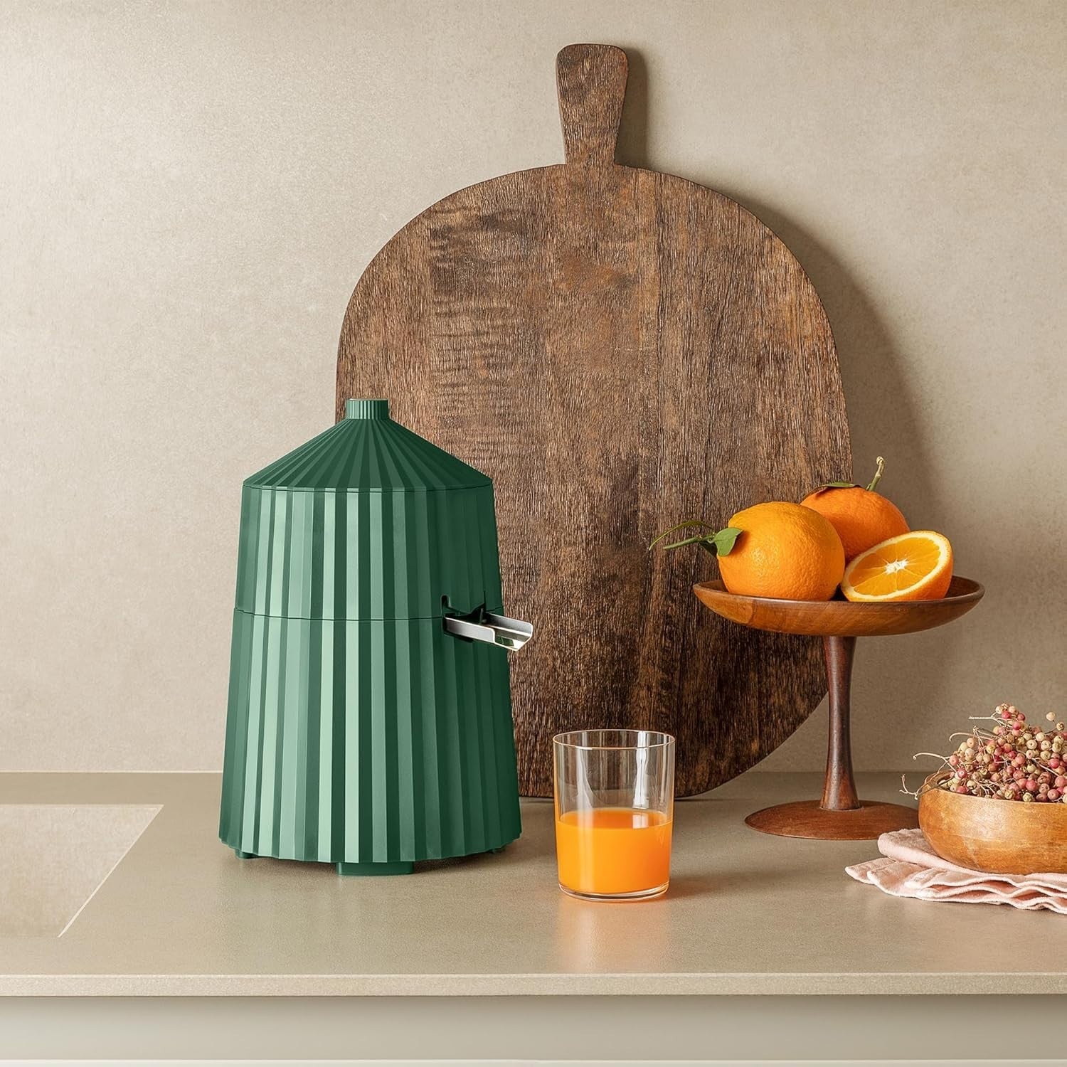 Designer Electric Citrus Juicer Drip Spout Stainless Sieve 80W Green
