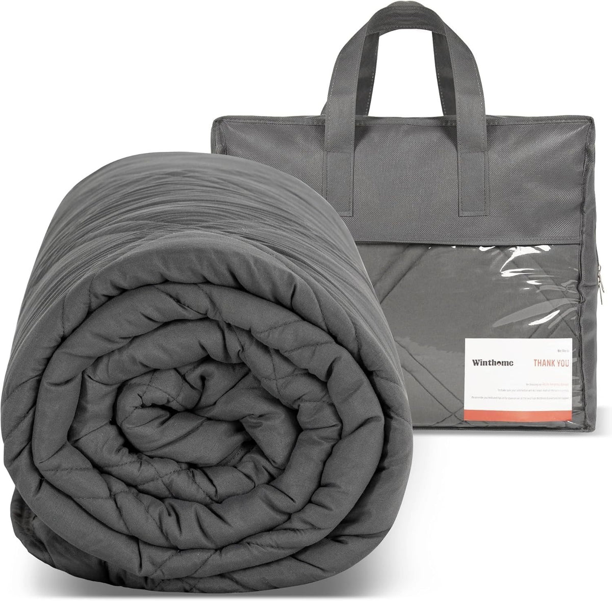 Weighted Blanket for Adults - Grey - Stress & Anxiety Relief - 150x200cm (6kg)
