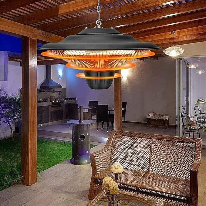 Outdoor Electric Patio Heater 2000W Ceiling Hanging Radiant Garden Balcony