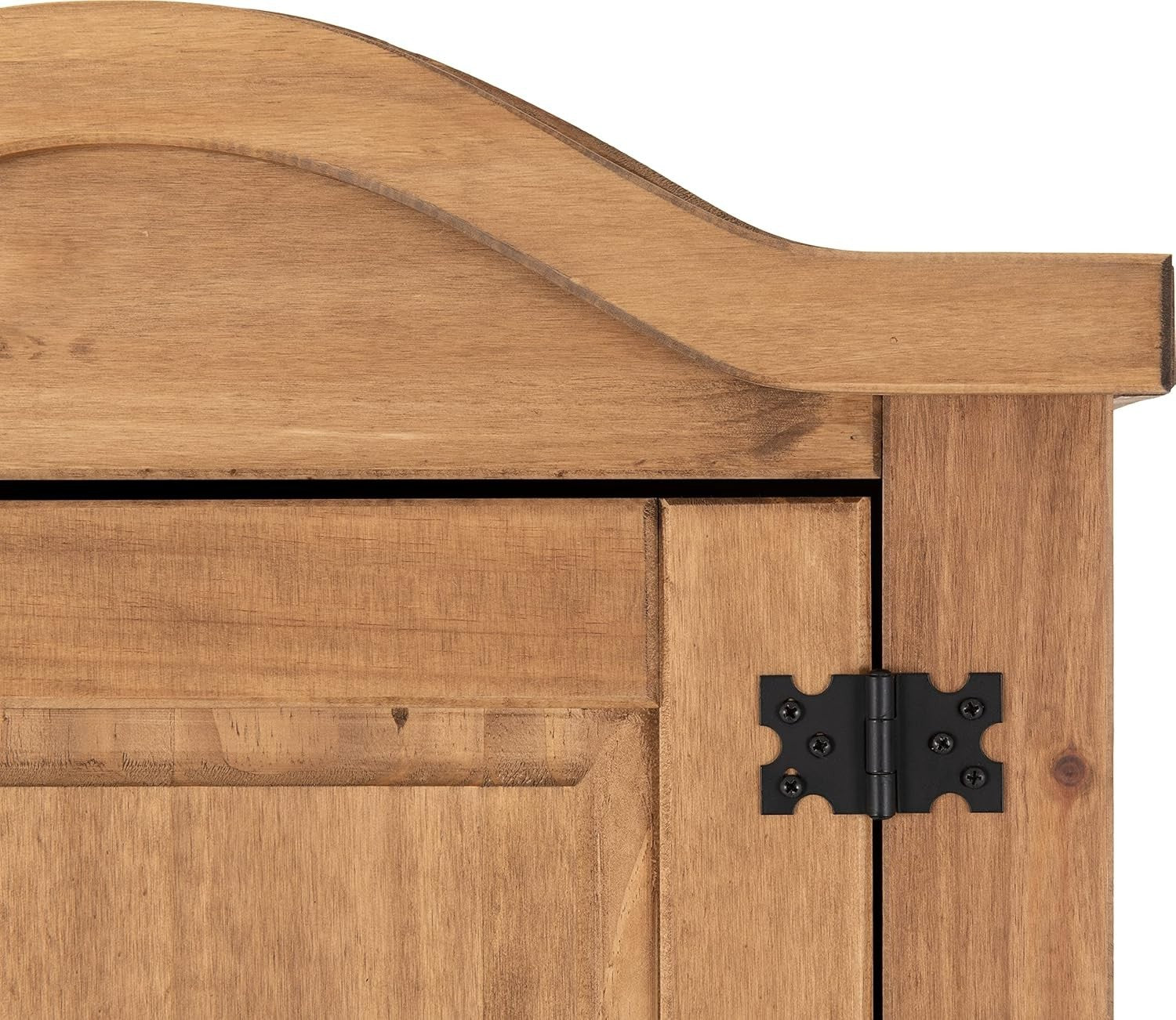 Rustic 1 Door Distressed Waxed Pine Wardrobe - Compact, Durable Storage