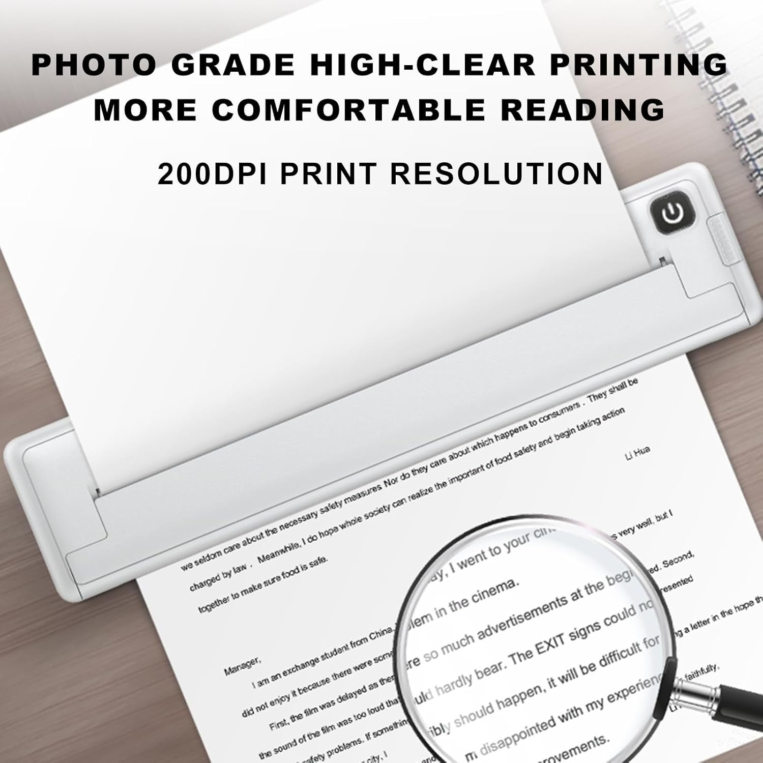 Portable Thermal Printer Wireless A4 Mobile Printer