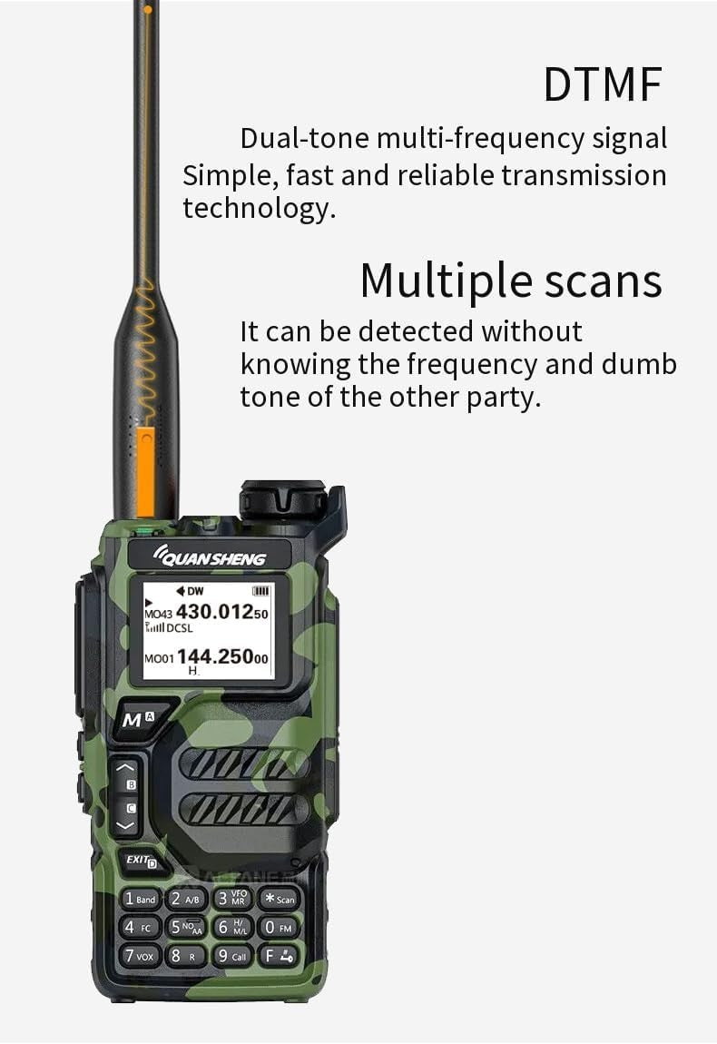 Dual Band Ham Radio 5W Portable Walkie Talkie NOAA FM Type-C UV-K5