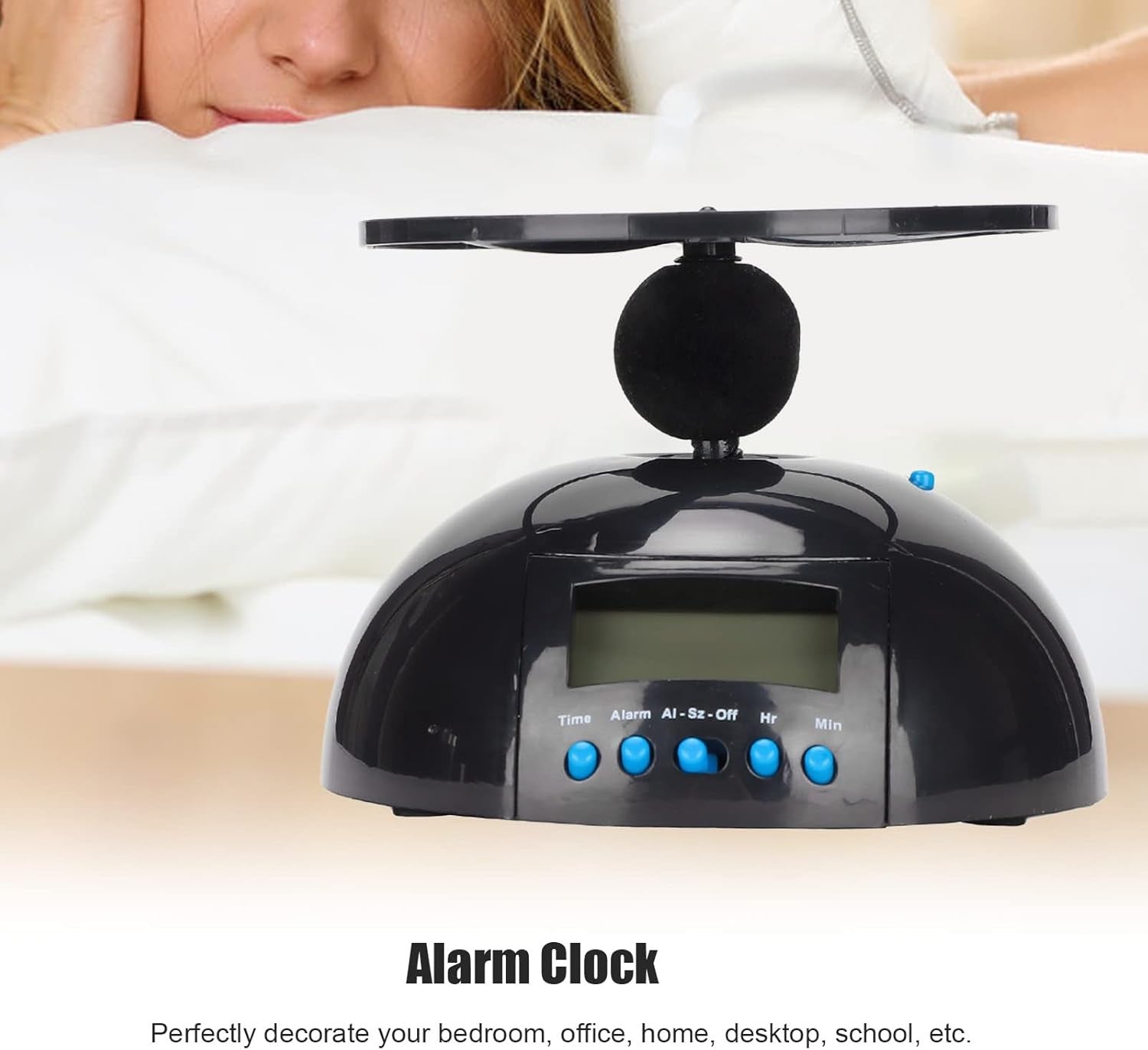Cocoarm Flying Alarm Clock Electronic Runaway Toy Style with Screen Backlight Mi