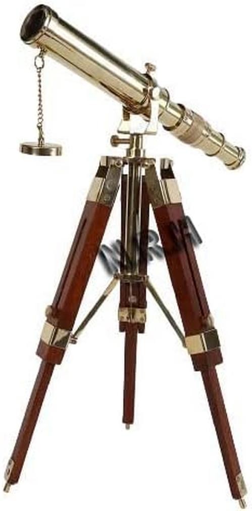 6" Brass Mini Spyglass Telescope | Collectible | Wooden Box Gift