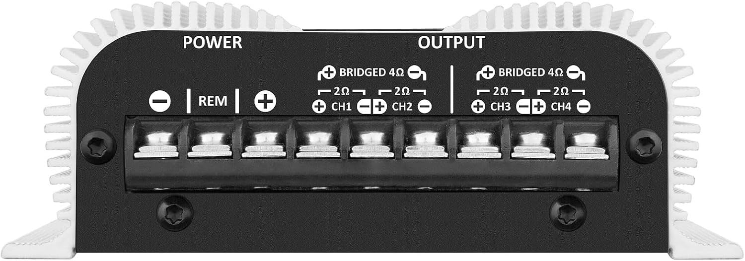 400W 4-Channel Full-Range Car Audio Amplifier Class D RCA Input