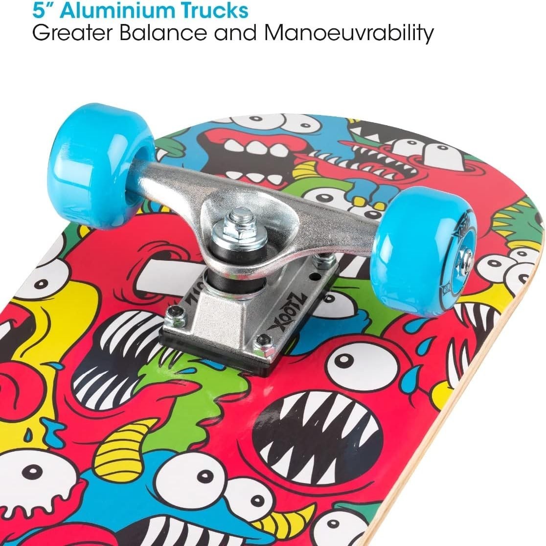 31in Complete Skateboard 9-Ply Maple Double Kick Kids Beginners