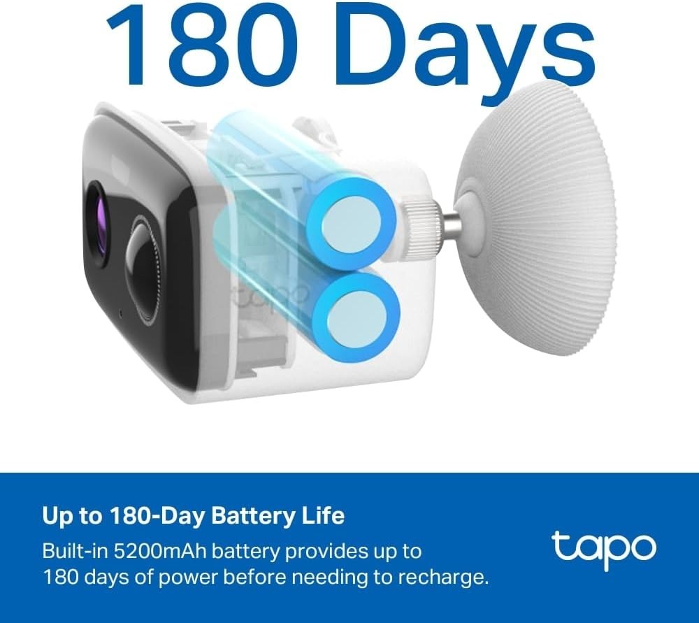 1080P Wireless Security Camera Outdoor 180 Day Battery AI Detection