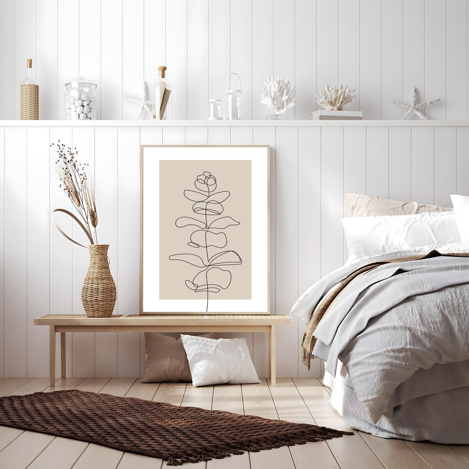 Neutral Botanical Wall Art Set of 3 12×16 in Floral Prints