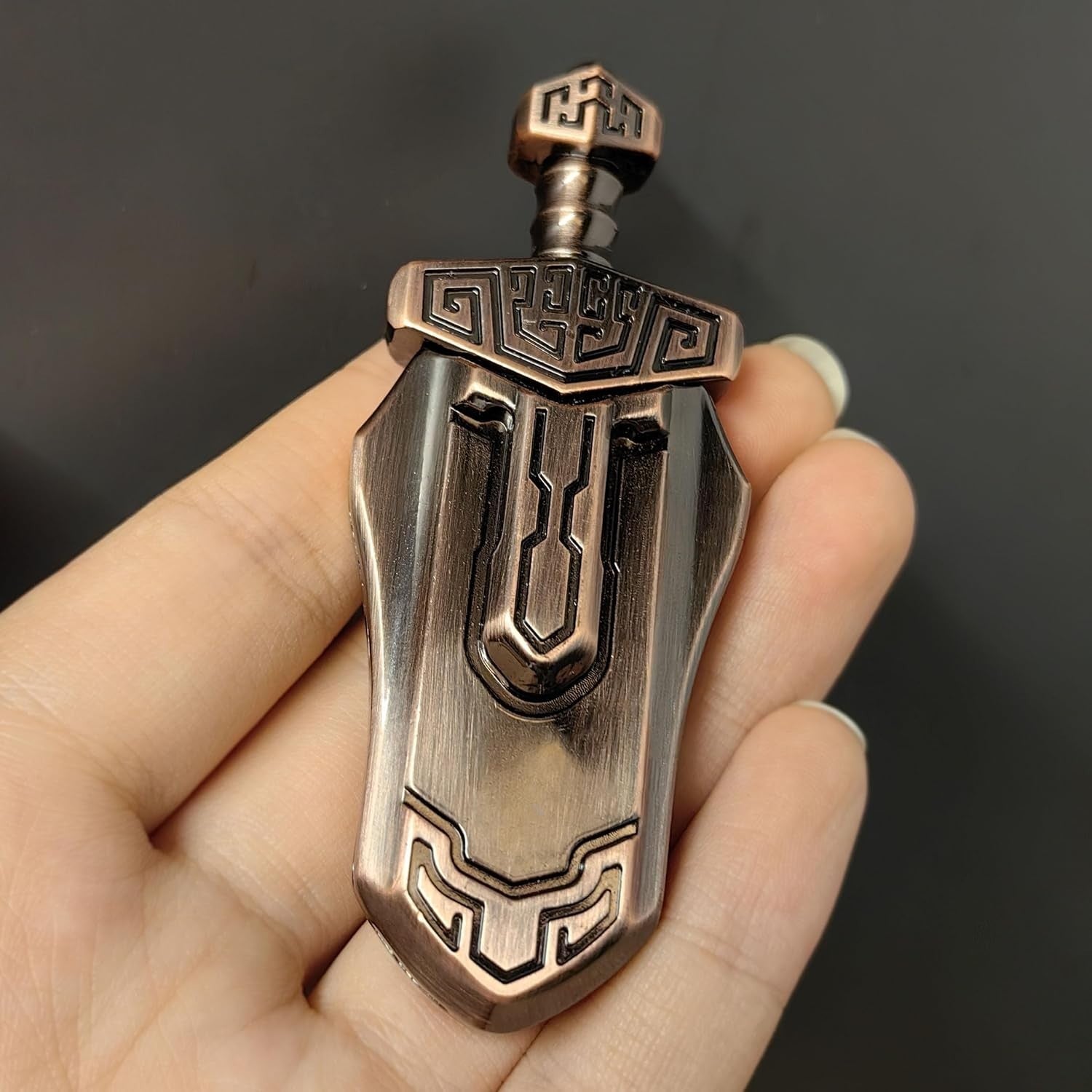 Bronze Magnetic Sword Fidget Slider Metal EDC Stress Relief Desk