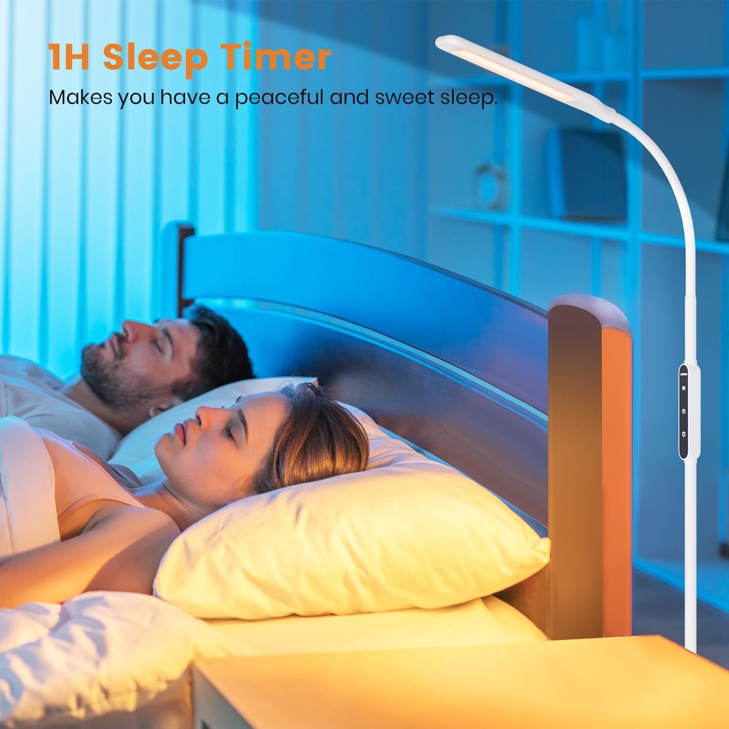 LED Floor Lamp Reading Light Remote Touch Control Dimmable Timer Modern