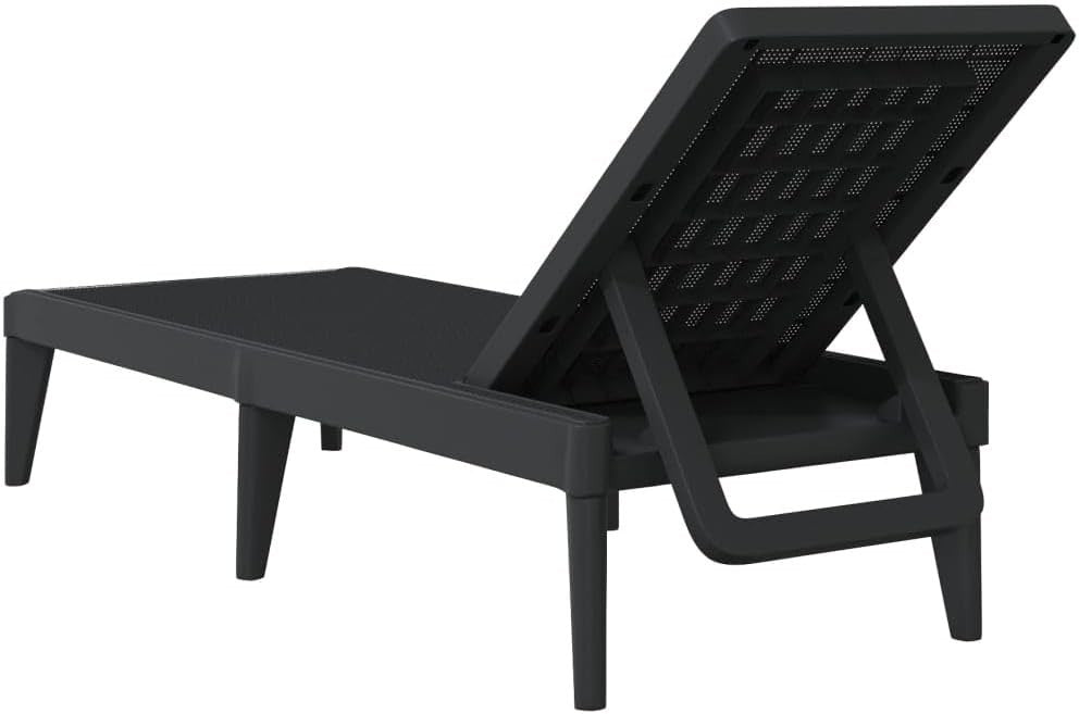 Adjustable Outdoor Sun Lounger UV-Resistant Polypropylene, Lightweight & Durable