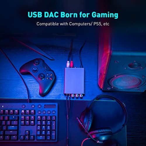 K5 Pro DAC Amp Headphone Amplifier USB Coax Optical 3.5mm RCA Hi-Res