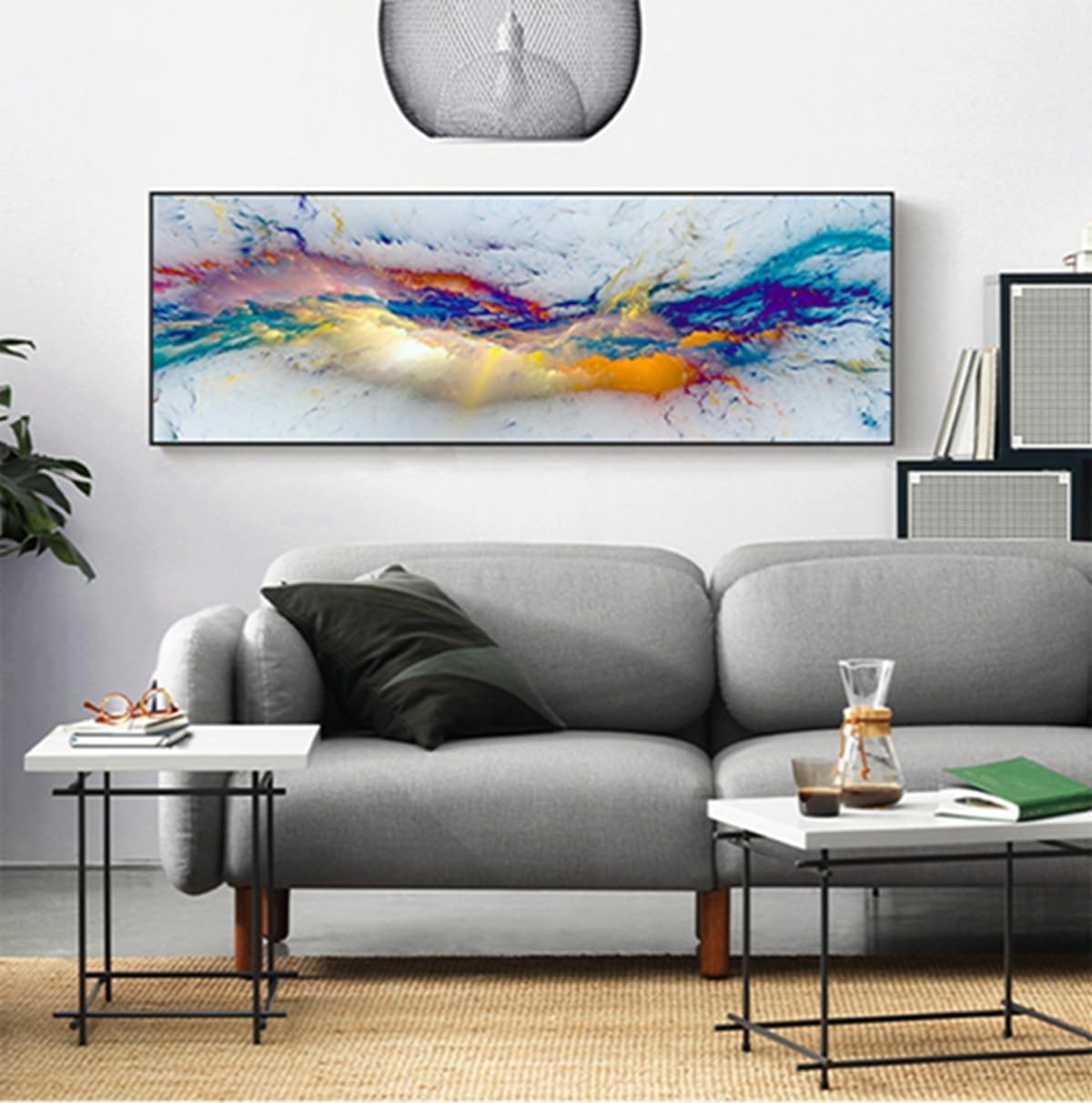 Large Islamic Canvas Poster 80x240cm Abstract Ink Wall Art