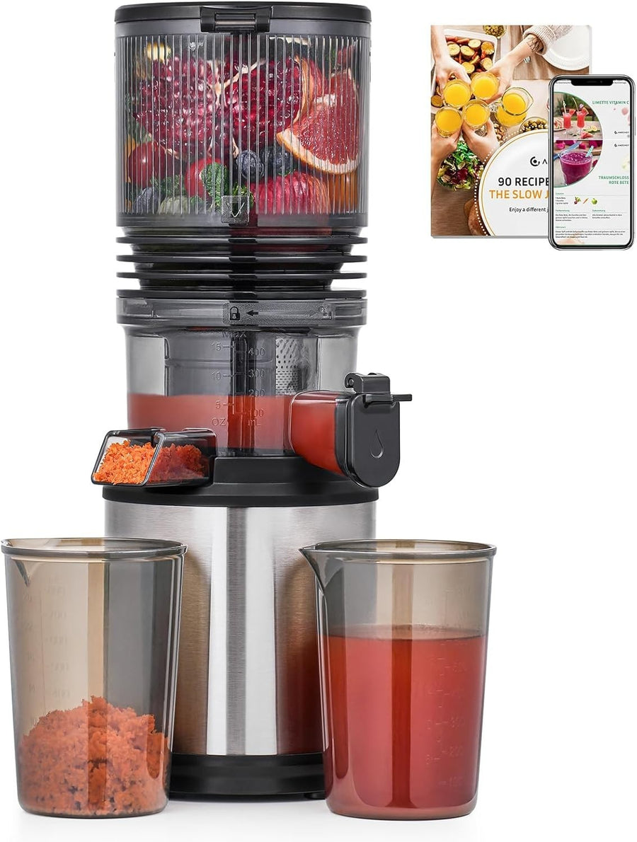 Cold Press Juicer 160mm Wide Chute Slow Masticating Juice Extractor 2L