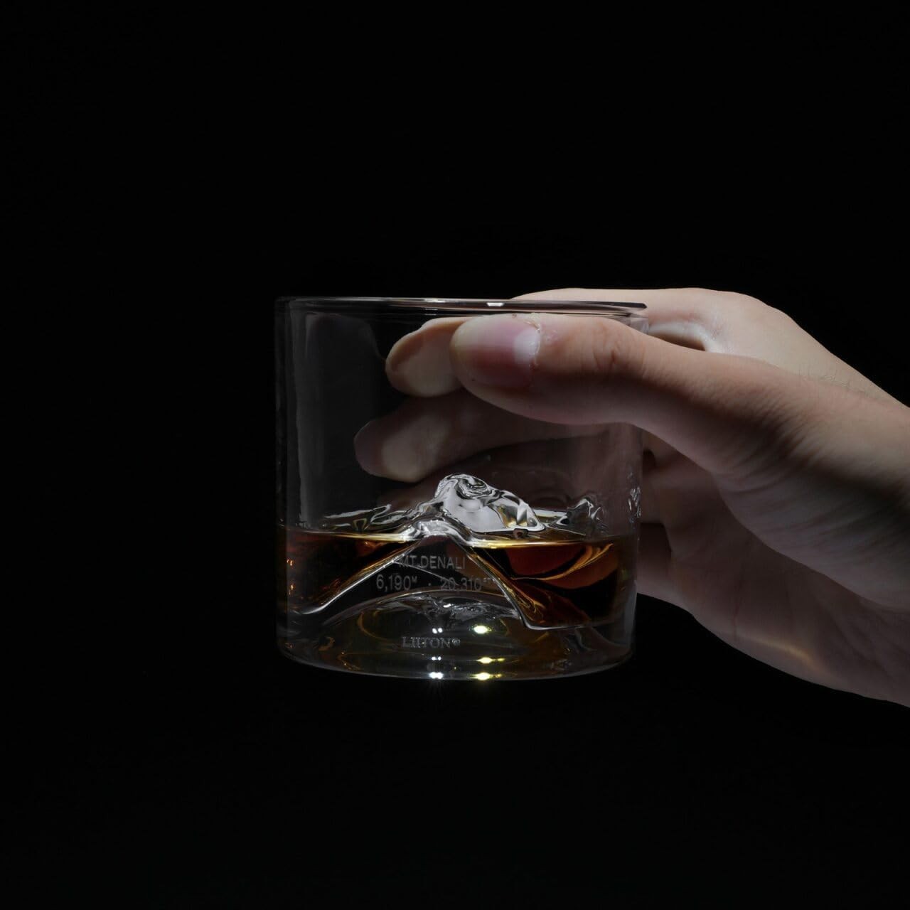 Denali Mountain Whiskey Glasses Set of 2 – 290ml Heavy Chill Crystal Tumblers