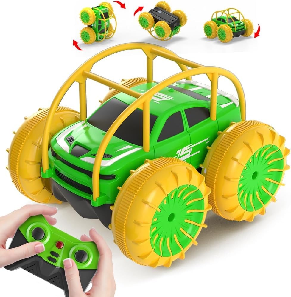 4WD RC Stunt Car, 360° Flip Waterproof Remote Control Monster Truck Toy