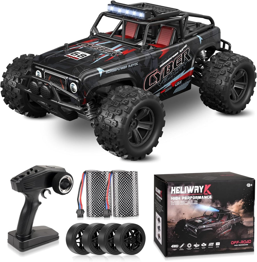 High Speed 4WD RC Car 1:18 Off Road Truck 40KM/H – Dual Battery, Waterproof