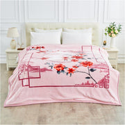 Heritage Flowers 5kg Heavy Fleece Blanket 200x240cm King Bed