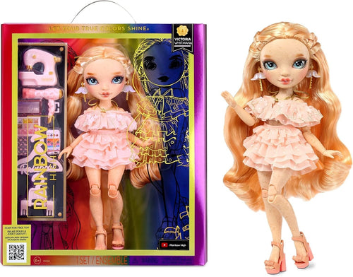 Light Pink Fashion Doll with Freckles Poseable 10+ Accessories