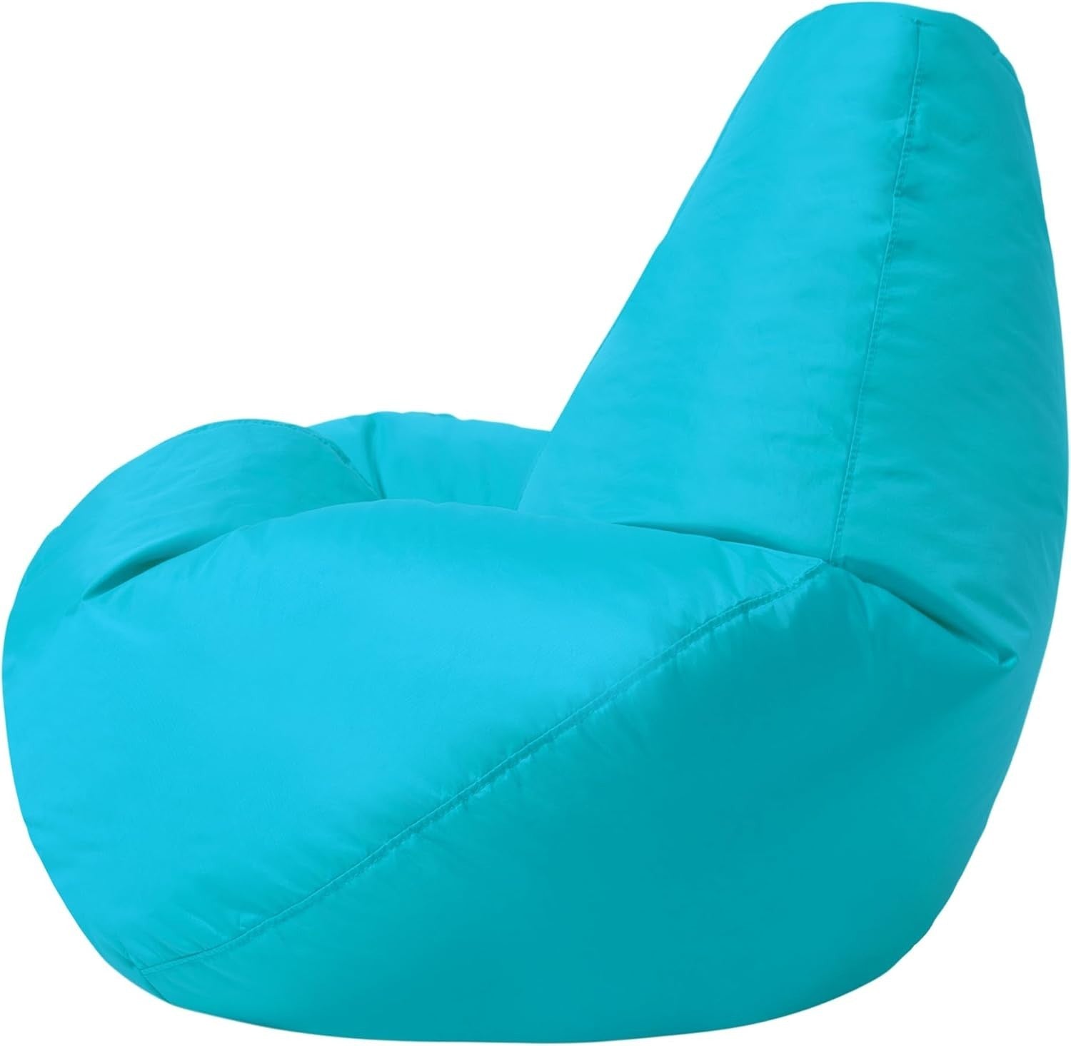 Aqua Blue Bean Bag Chair - Large, Waterproof, Gaming & Lounge Recliner, Kids Saf