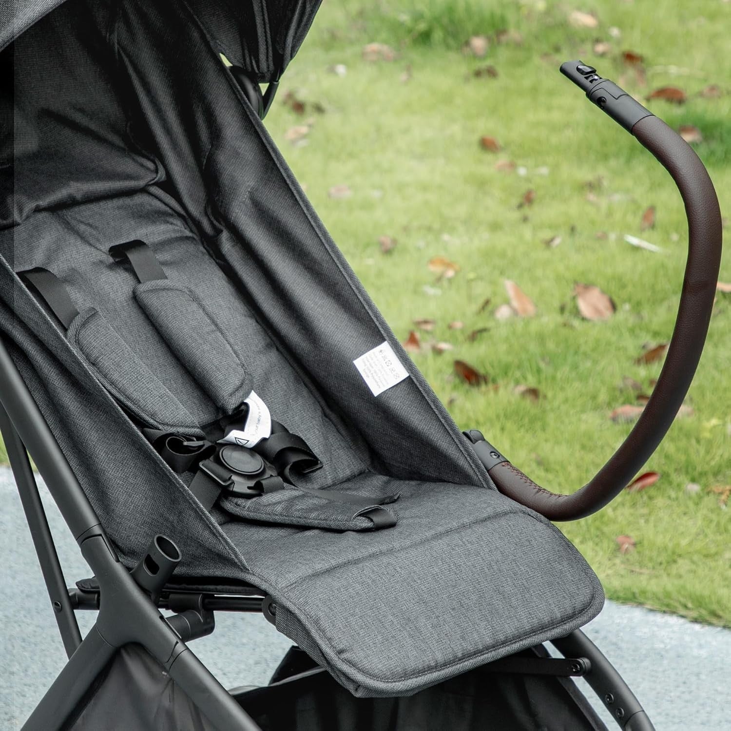 Lightweight Foldable Pushchair Travel Stroller Newborn to 3 Years Dark Grey