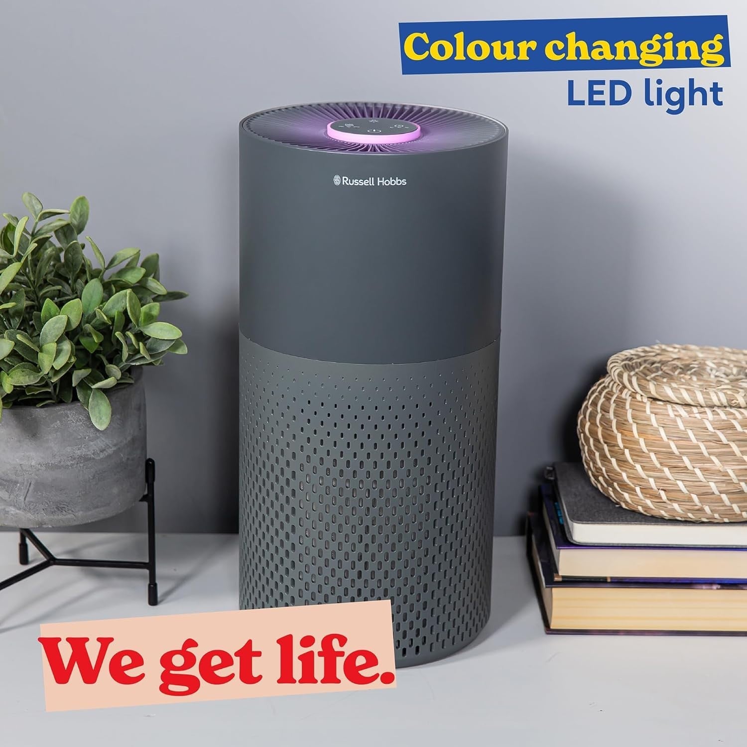 Ozone Free Compact Air Purifier HEPA Allergy Dust Smoke Quiet 14m²