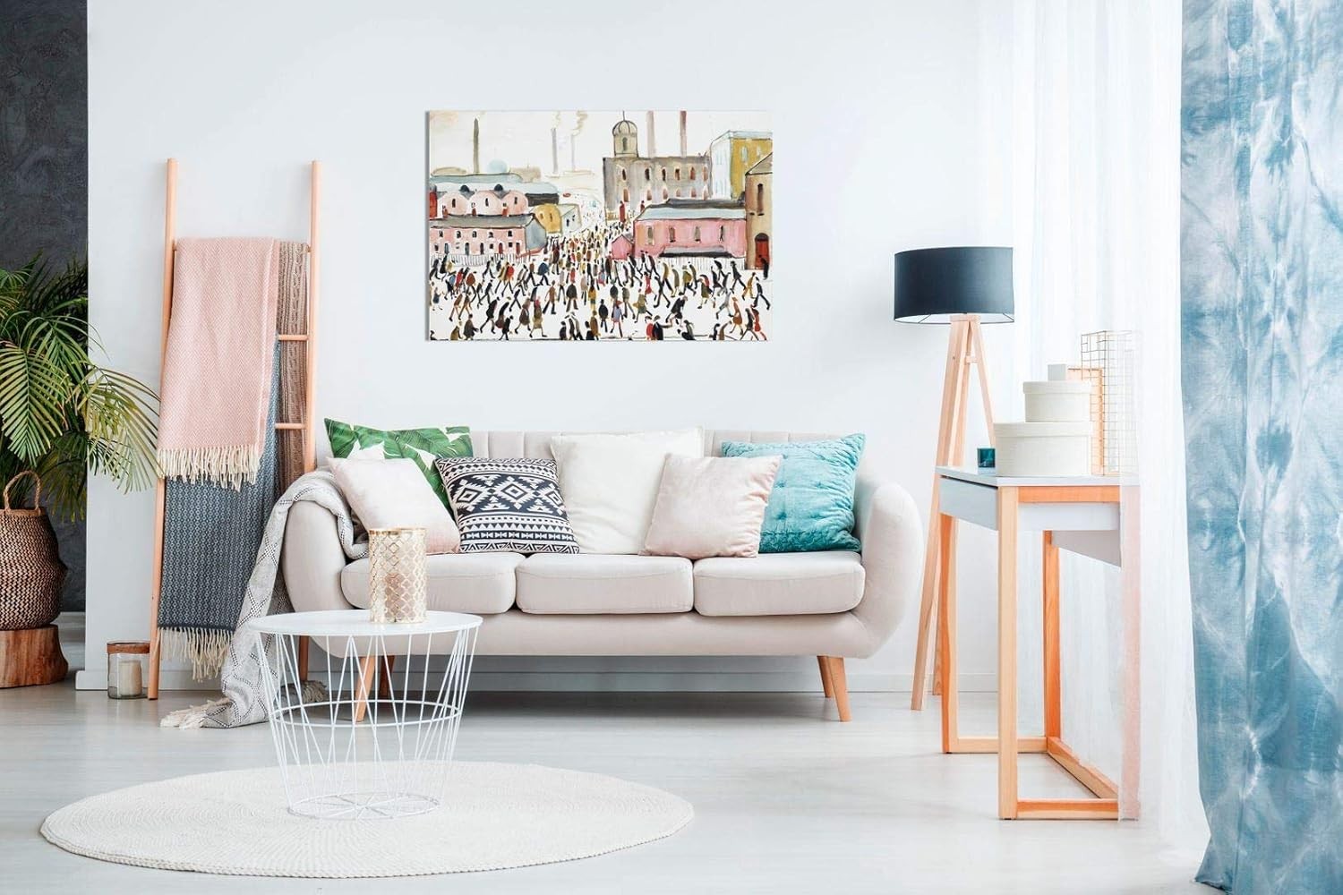 Going to Work Canvas Wall Art 18x12in Modern Home Decor Print