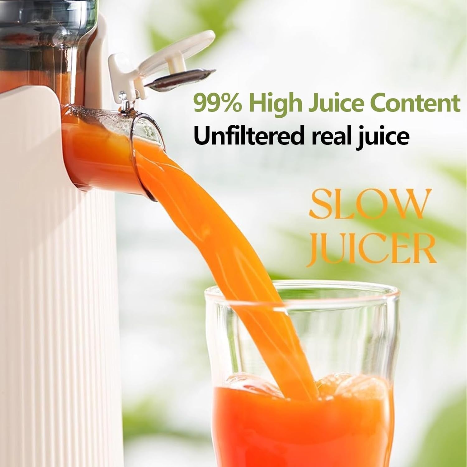 150W Cold Press Juicer 1.1L Large Feed Chute Low Noise Reverse