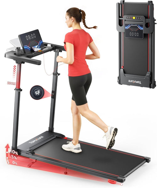 Foldable 6-in-1 Treadmill 12KM/H with Incline, LED Display & Shock Absorbent Mat