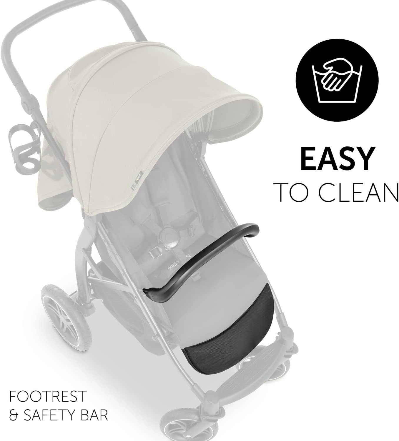 Lightweight Baby Buggy Rubber Wheels Compact Fold Reclining 22kg