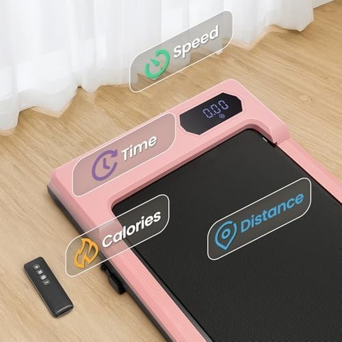 Under Desk Walking Treadmill 1-6KM/H Portable LED Display Home Office