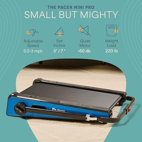 Compact Under Desk Walking Pad Mini Treadmill with 2-Stage Incline