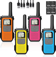 Rechargeable Walkie Talkies 4 Pack Long Range 16CH VOX USB-C Radio
