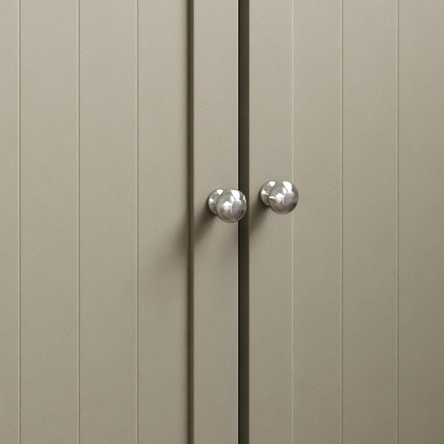 Grey Under Sink Bathroom Cabinet with Doors & Shelf Storage 60x30x60cm