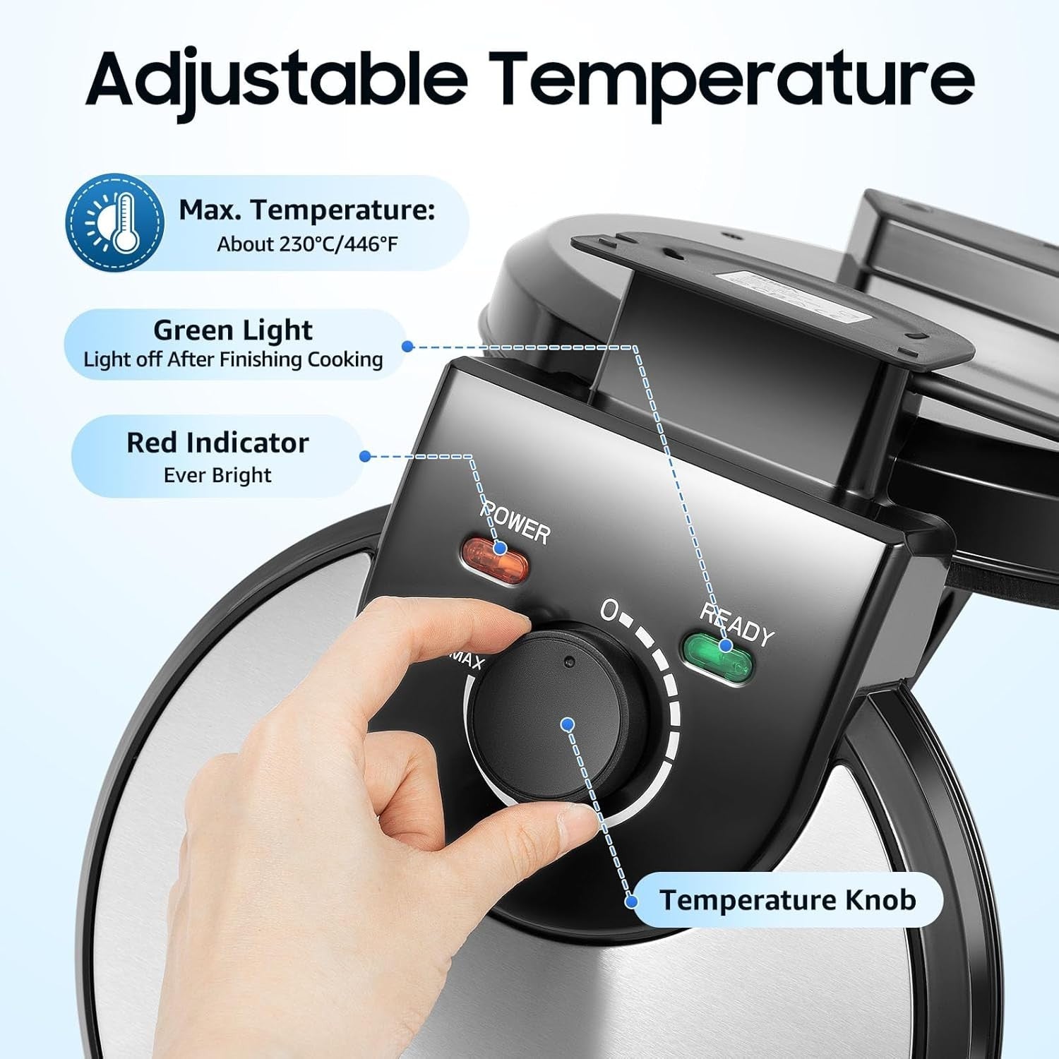 1200W Roti Chapati Maker 26cm Non-Stick Double-Sided Heating Machine