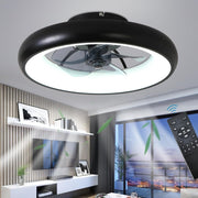 Exlafi 48CM Modern Ceiling Fan with LED Light, 6-Speed, Dimmable, Remote, Quiet