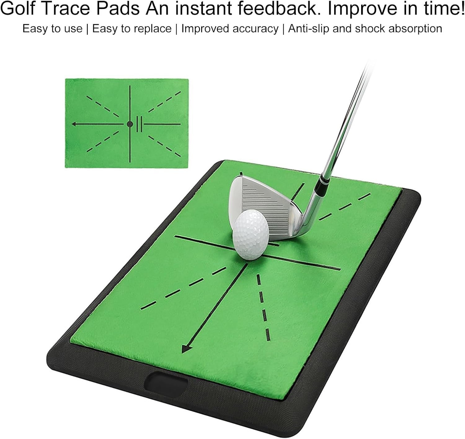 Golf Putting Mat Practice Trainer Indoor Green Home Office Training Aid