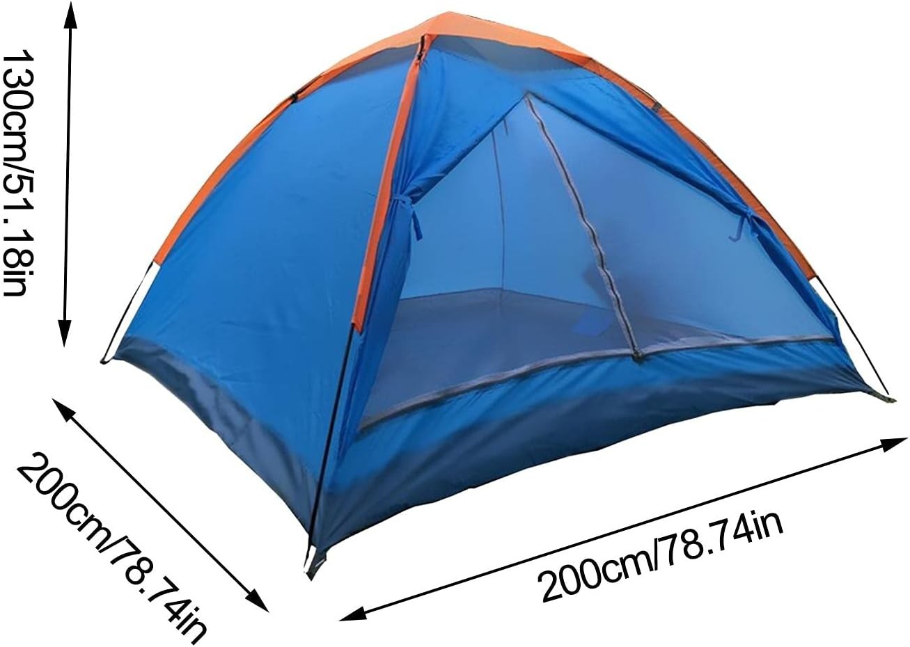 4 Person Camping Tent Waterproof Lightweight Family Dome Blue