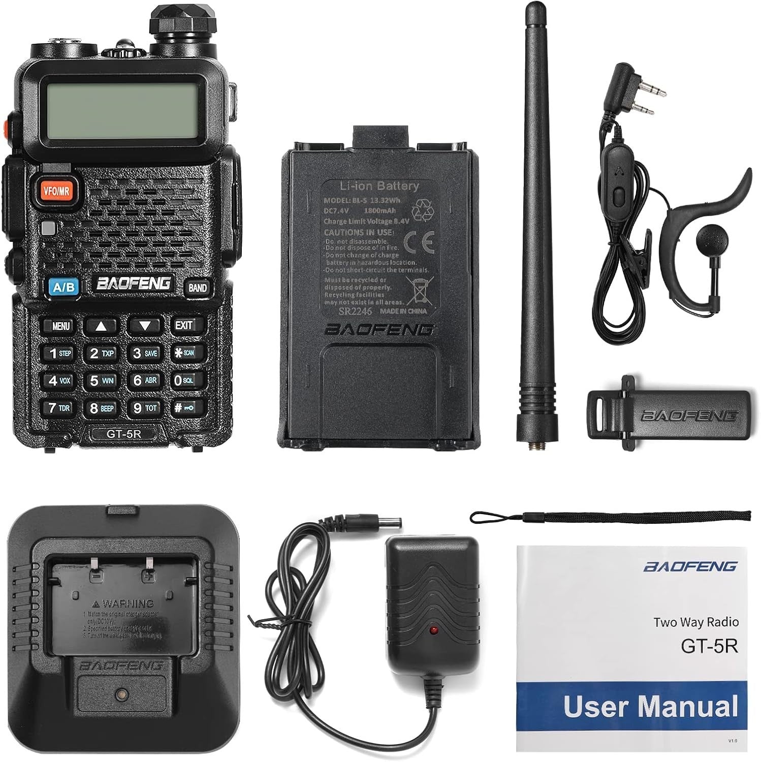 Dual Band Ham Radio 128 Channel Long Range Handheld Walkie Talkie VOX