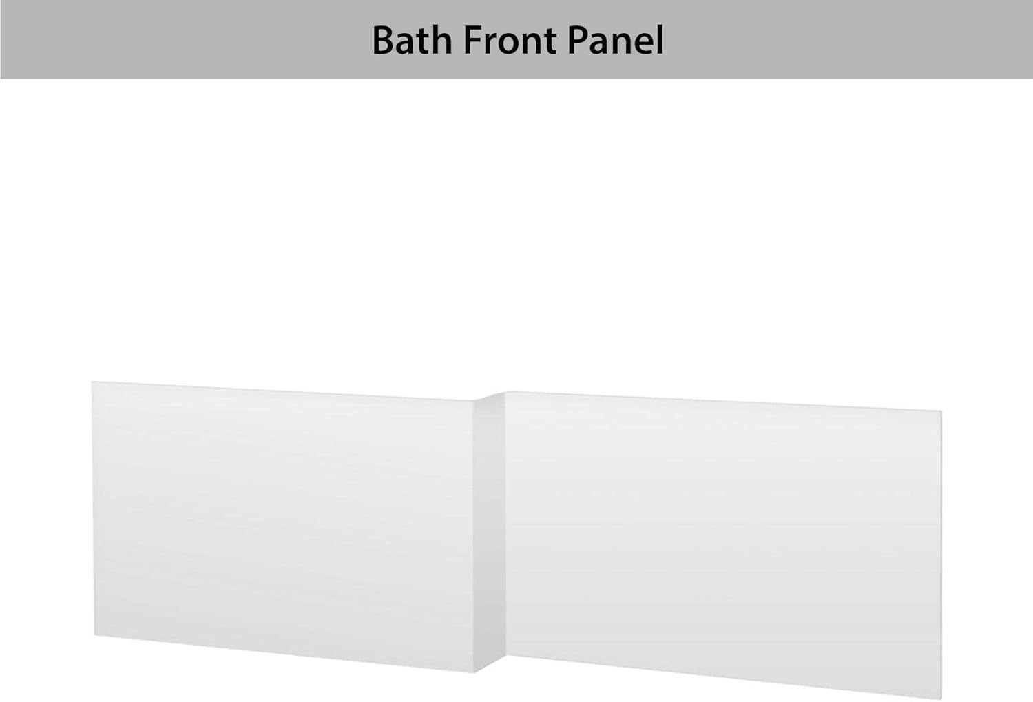 1500x850mm Right-Hand L-Shaped Shower Bath with Front Panel Acrylic