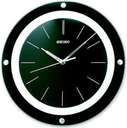 Modern 32cm Silent Sweep Wall Clock Black Silver Minimalist Home Decor