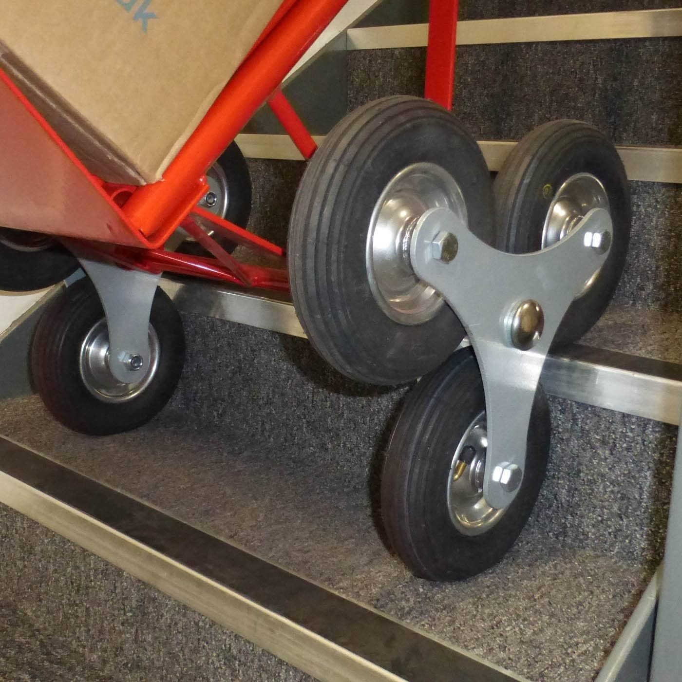 Heavy Duty Stair Climber Trolley 150kg Pneumatic Wheels Folding Toe Plate