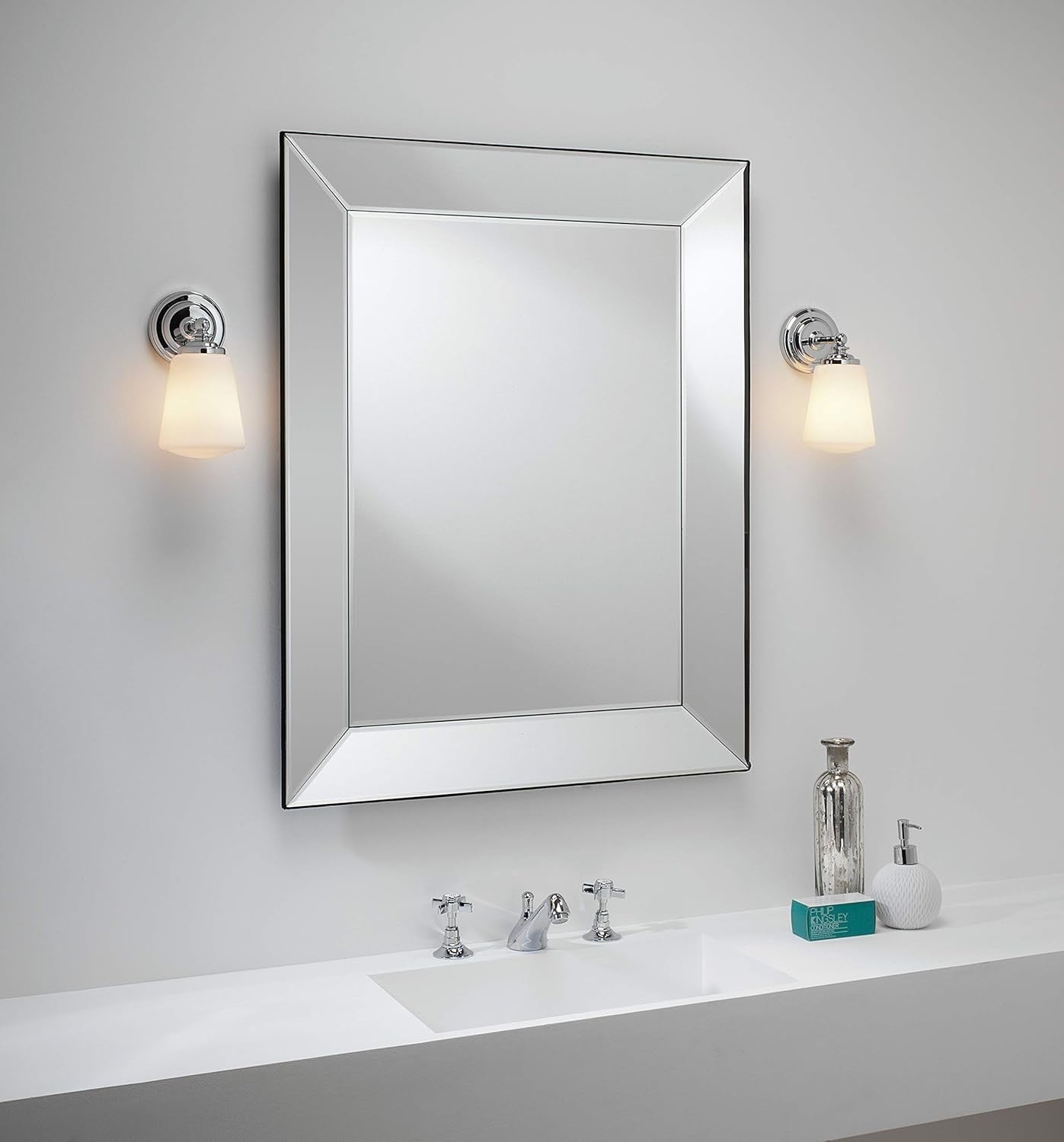 Polished Chrome Bathroom Wall Light Sconce | Dimmable E14 LED Fixture