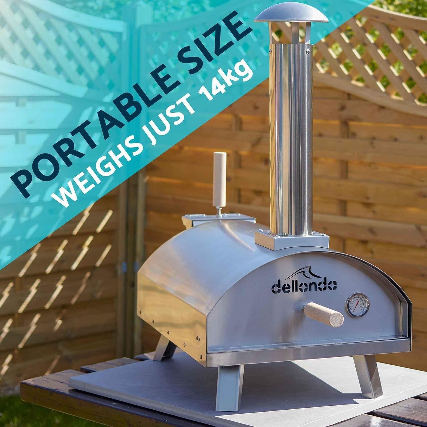 Portable Wood Fired Pizza Oven | Stainless Steel BBQ Grill w/ Cover & Bag