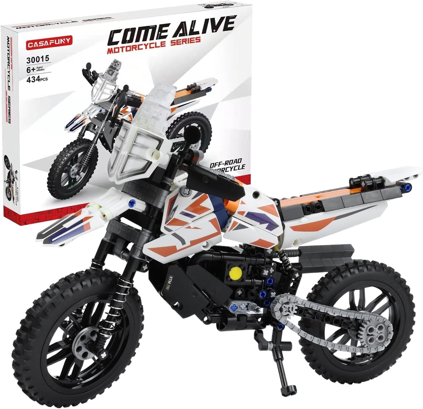 Motorcycle Building Blocks Toy Set - 434 Pieces, Realistic, Kids 6+ STEM Gift