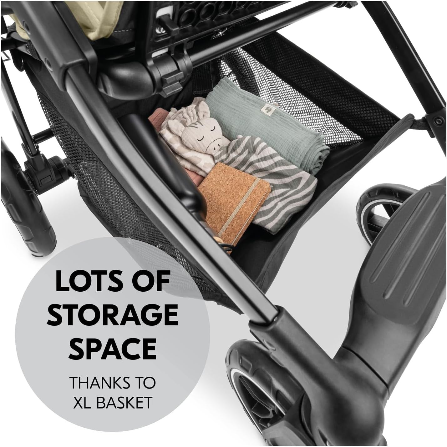Lightweight Pushchair Foldable Pram Reclining Seat Snack Tray Cup Holder Olive